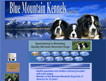 Tablet Screenshot of bluemountainbernese.com